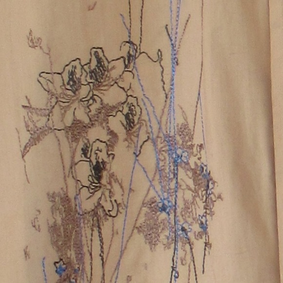 Express floral stitching  button down cotton shirt size L - Picture 5 of 11